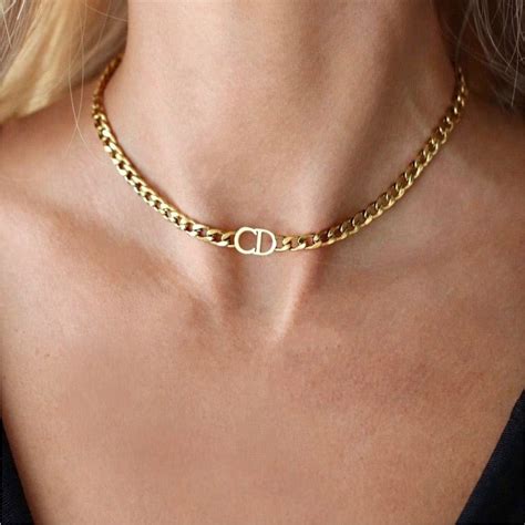 dior petite cd necklace|christian dior choker necklaces.